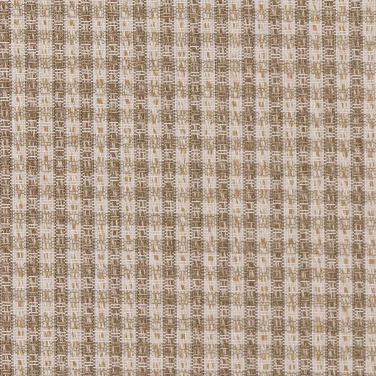 Jute - Beige & Taupe Check & Houndstooth,Small Scale Upholstery Fabric 54 Inches"